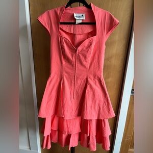 Coral Tiered Dress‎
